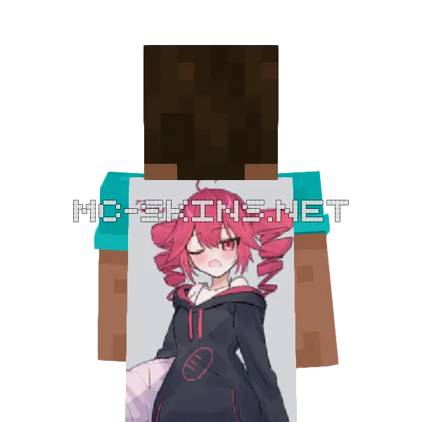 Kasane Teto Hoodie cape, outside and lining