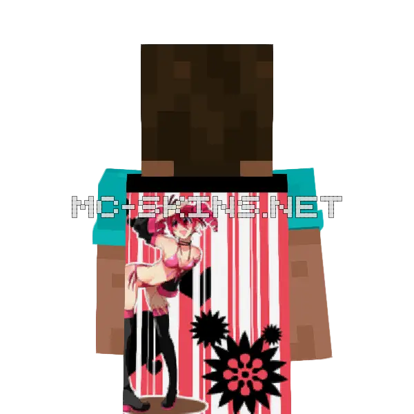 Kasane Teto Swimsuit Minecraft cape worn on a player