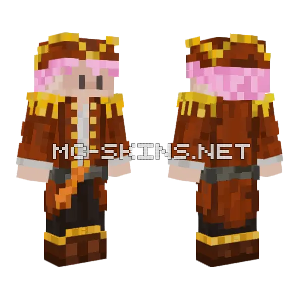 Kasghostin Pirate Minecraft skin, front and back
