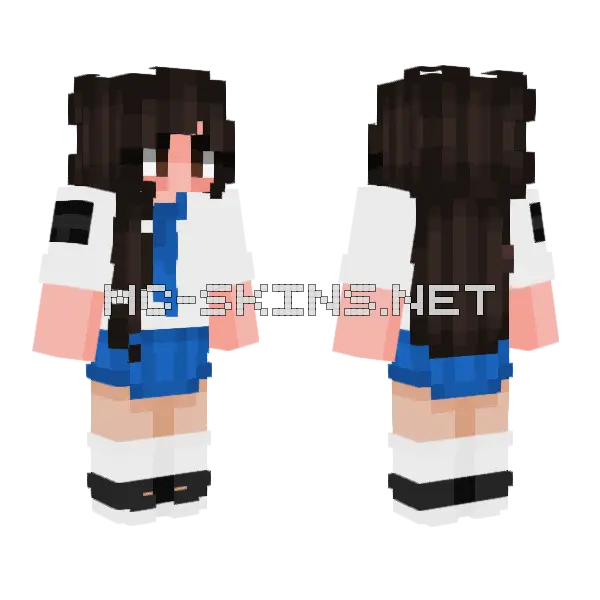 Kasia School Uniform Minecraft skin, front and back