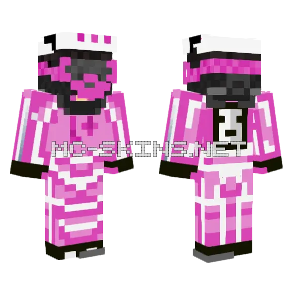 Kask3 Pink Outfit Minecraft skin, front and back