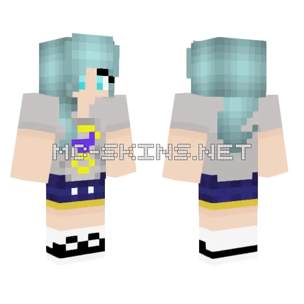 Katelyn Gym PDH Minecraft skin, front and back