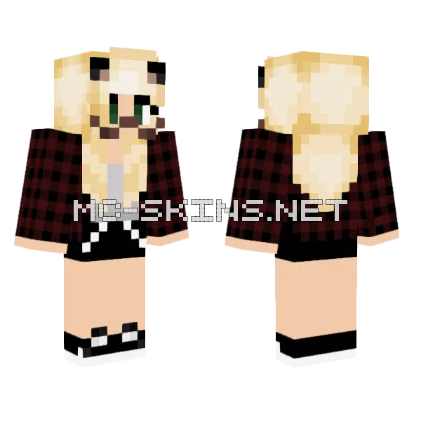 Kathaverkleidungschlecht Girl Minecraft skin, front and back
