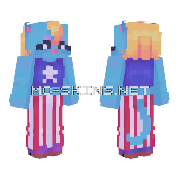Katy Kat Um Jammer Lammy 64x Minecraft skin, front and back
