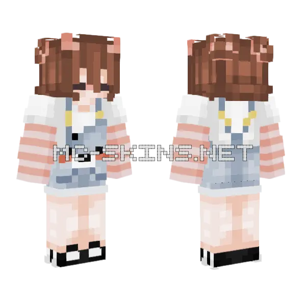 Kawaii Bear Skin Minecraft skin, front and back