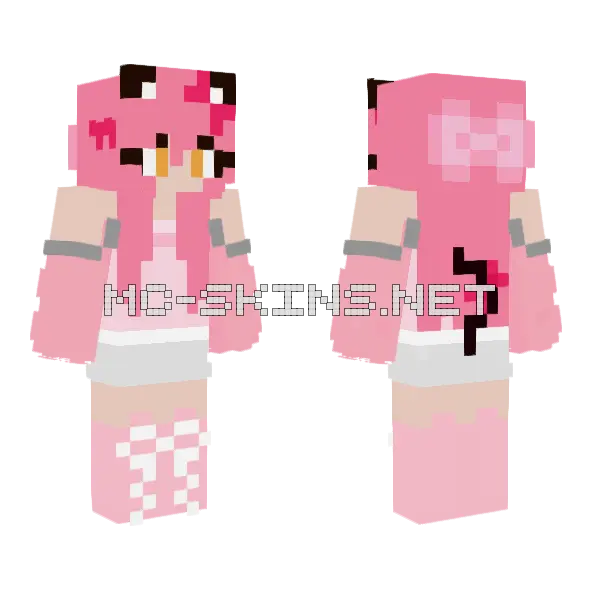 Kawaii Chan Re Shade Minecraft skin, front and back