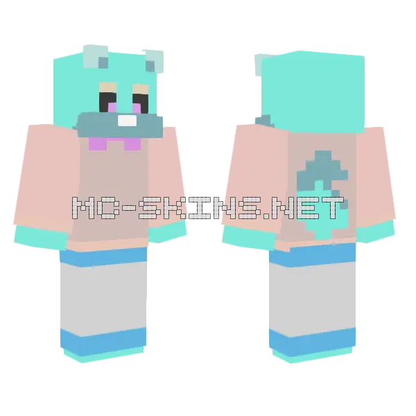 Kawaii Cloud Character, front and back