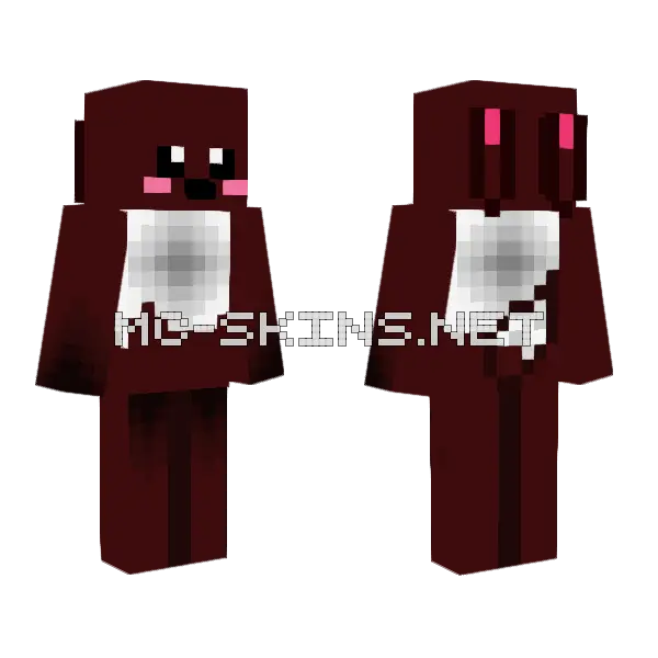 Kawaii Eevee Minecraft skin, front and back