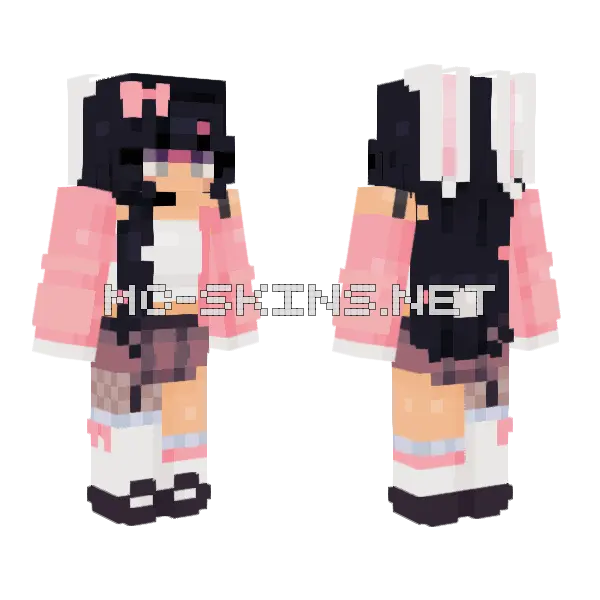Kawaii RCE Minecraft skin, front and back