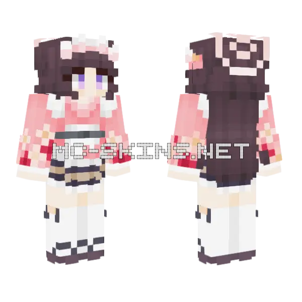 Kawawa Shizuko Minecraft skin, front and back