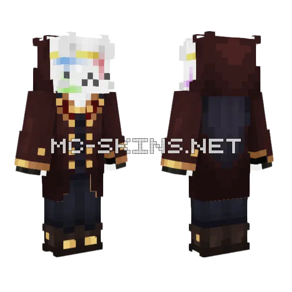 Kaxse Minecraft skin, front and back