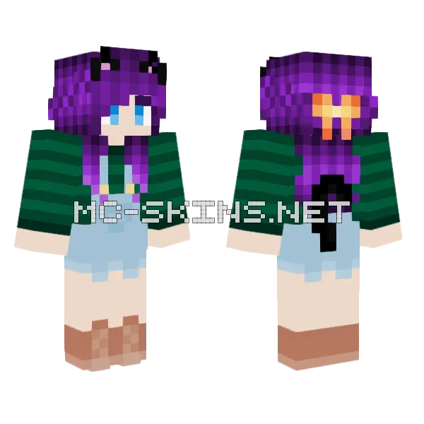 Kaylar Minecraft skin, front and back