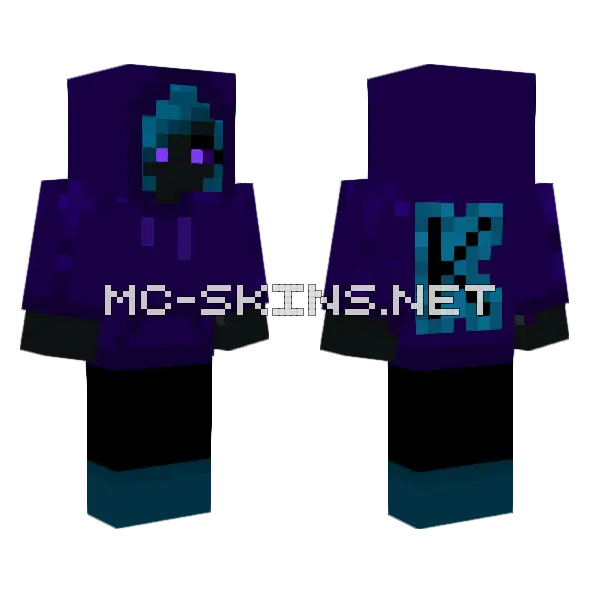 Kaze Minecraft skin, front and back