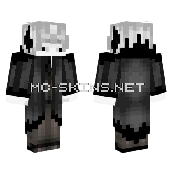 Kcalb The Gray Garden Minecraft skin, front and back