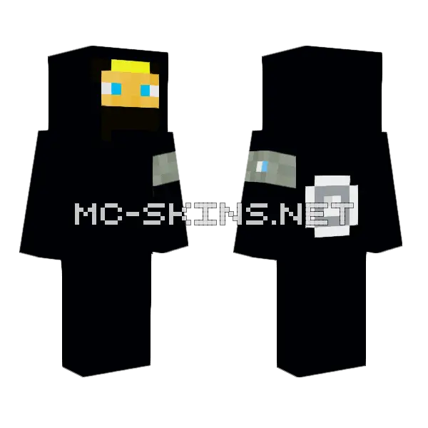Keefe In Never Seen Cloak Minecraft skin, front and back