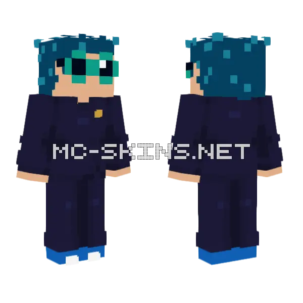 Kei Aikawa JJK Uniform Minecraft skin, front and back