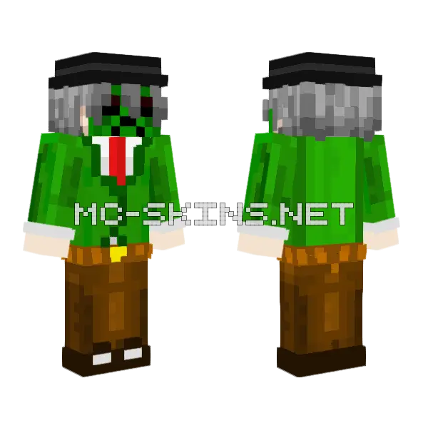 Kelvin Gaming Hat Version Minecraft skin, front and back