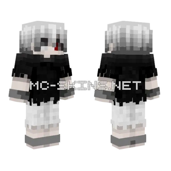 Ken Kaneki Chains Minecraft skin, front and back