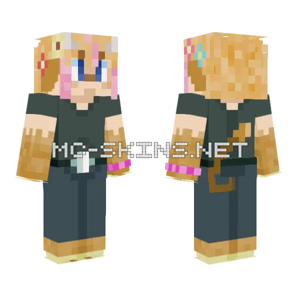 Ken Mooobloom Neck Minecraft skin, front and back