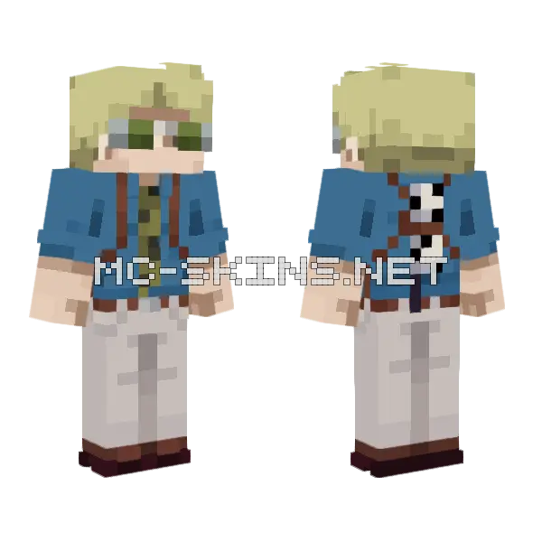 Kento Nanami Jujutsu Kaisen Minecraft skin, front and back