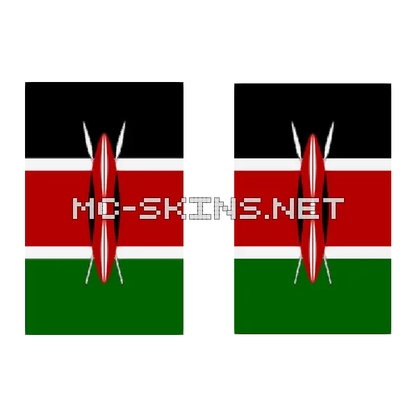 Kenya Flag cape, outside and lining
