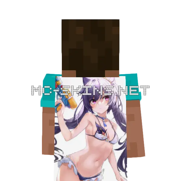 Keqing Bikini cape, outside and lining