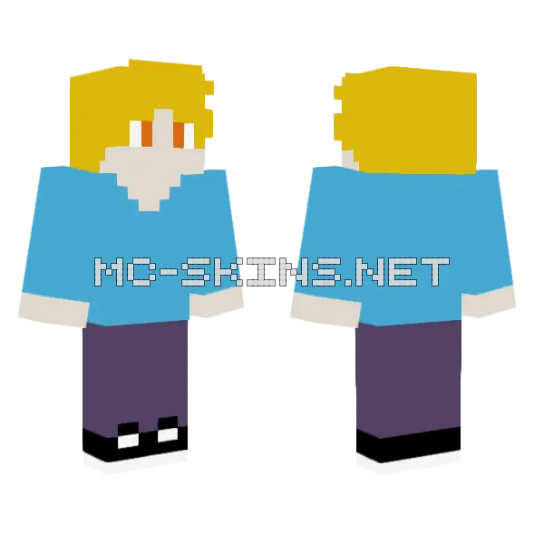 Kevin Minecraft skin, front and back