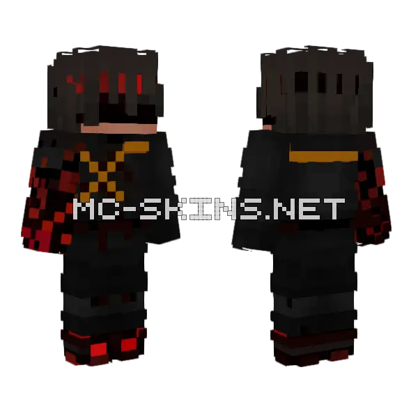 Keyto The Angel Of Death Minecraft skin, front and back