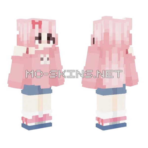 Khach307 Pink Girl Minecraft skin, front and back