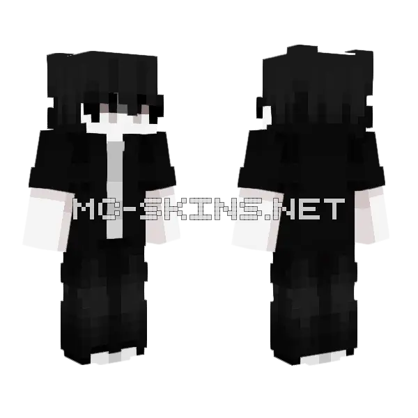 Khach434 Black Suit Minecraft skin, front and back
