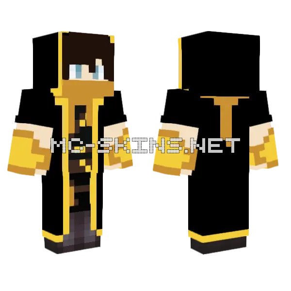 Kia Hood Up Minecraft skin, front and back