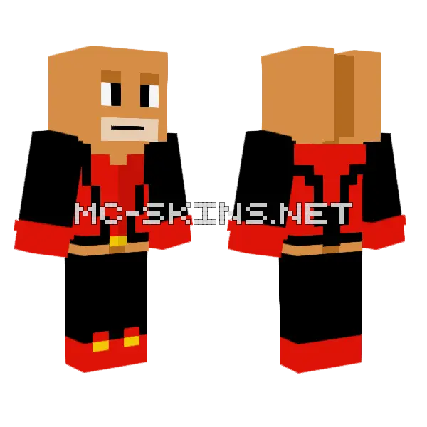 Killer Bean Minecraft skin, front and back