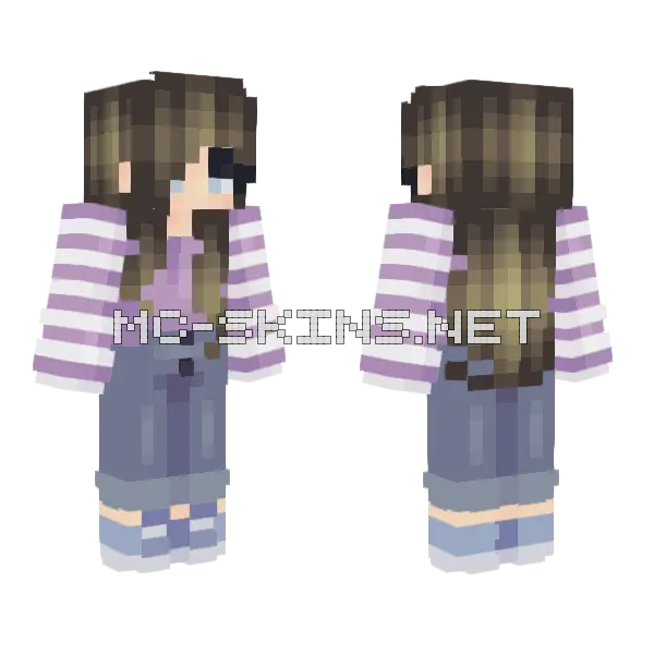 Killer Gamer Girl Minecraft skin, front and back