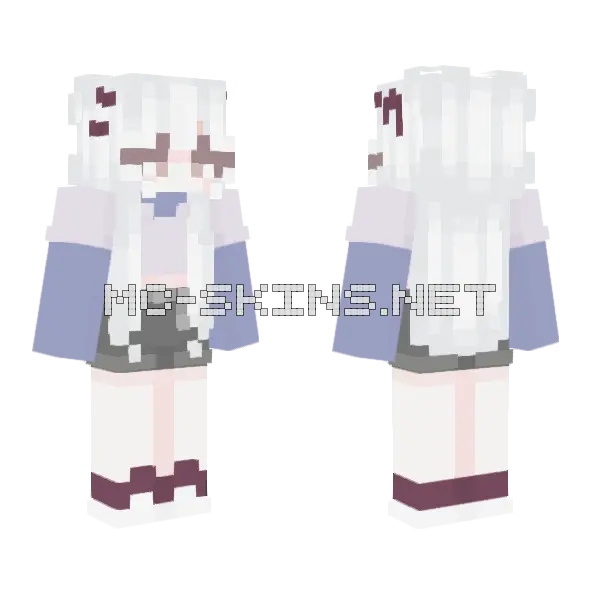 Killua Woman Ver Minecraft skin, front and back