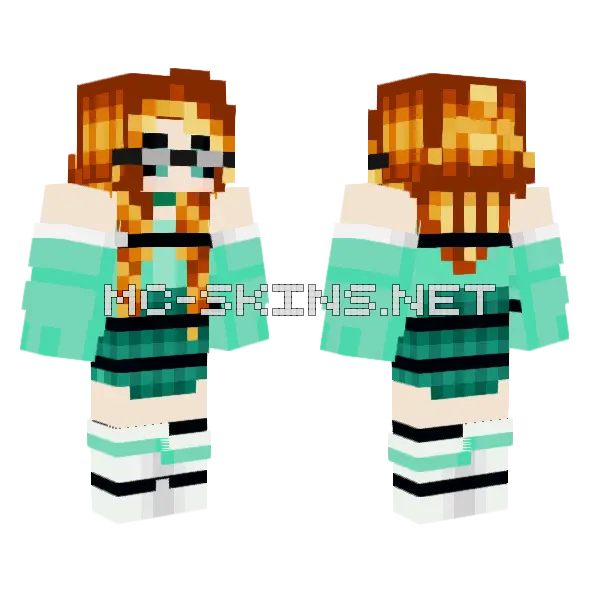 Kim Animatronic Minecraft skin, front and back
