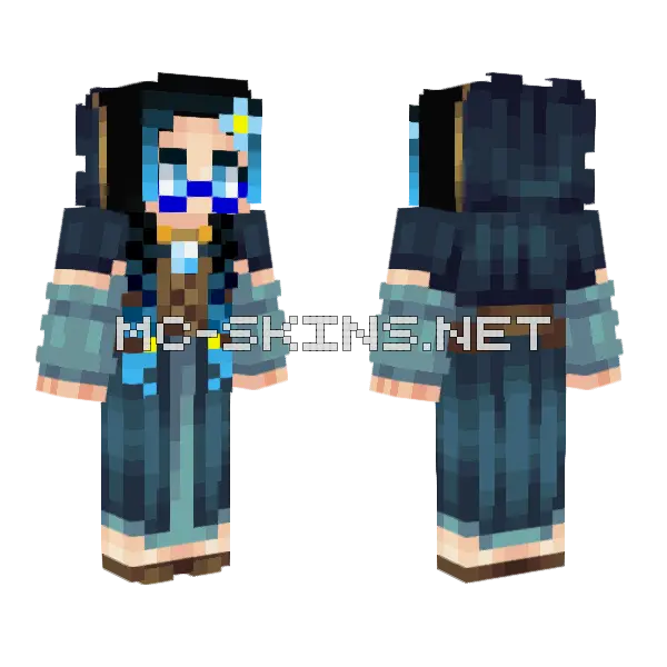 Kim S Renaissance Dress Cowl Minecraft skin, front and back