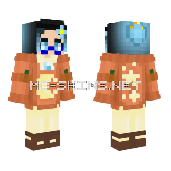 Kim S Star Autumn Hoodie Minecraft skin, front and back