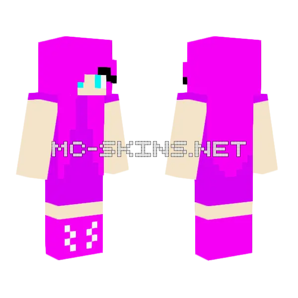 Kimmy Minecraft skin, front and back