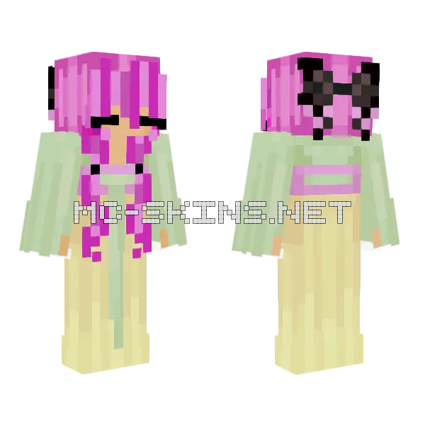 Kimono 1 Minecraft skin, front and back