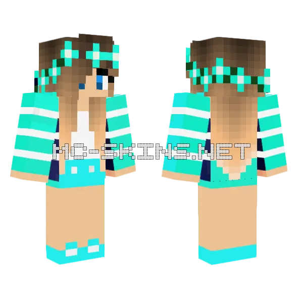 Kind10 Girl Minecraft skin, front and back