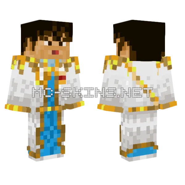 King Minecraft skin, front and back