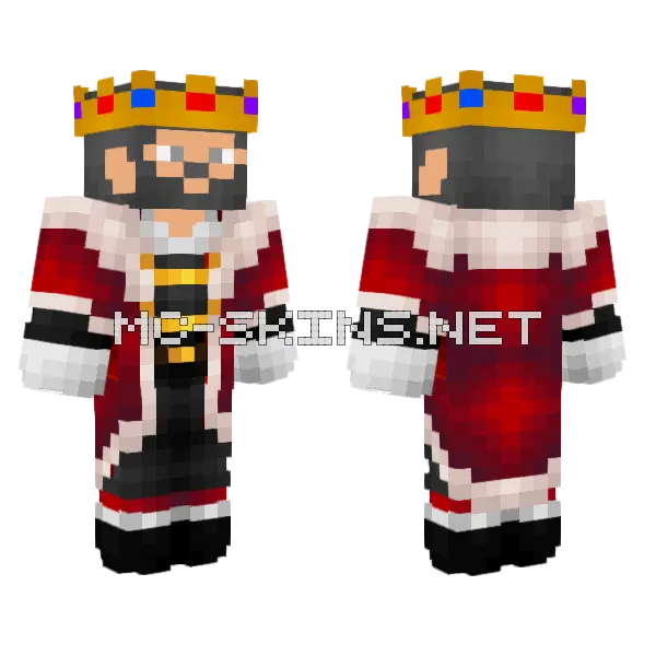 King Minecraft skin, front and back