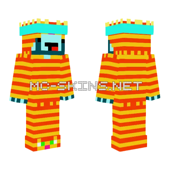 King Cat Skeppy Minecraft skin, front and back