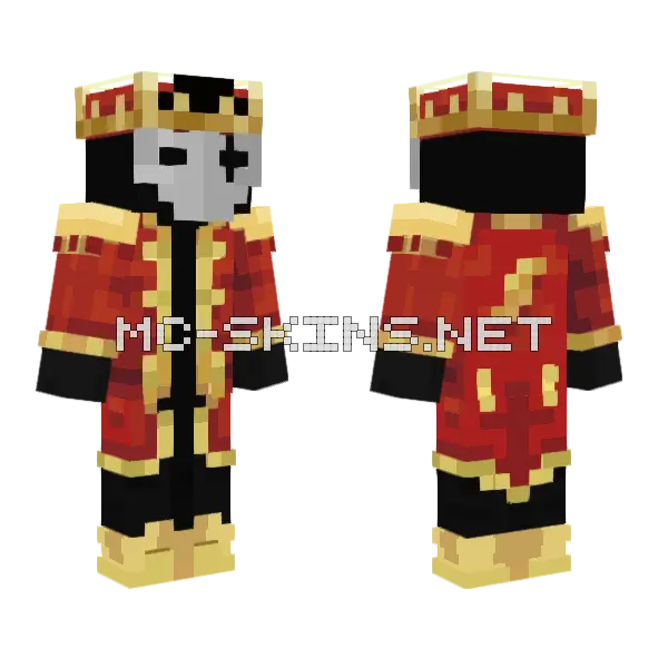 King Clown Minecraft skin, front and back