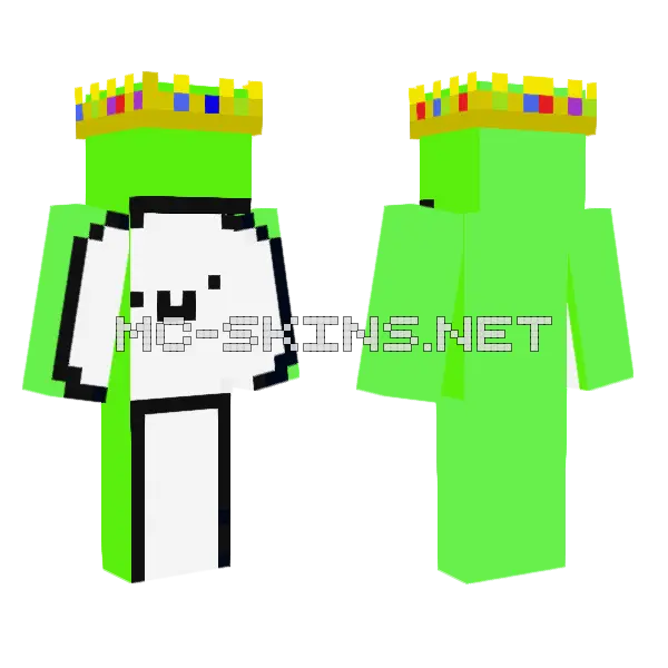 King Derp Dream Minecraft skin, front and back