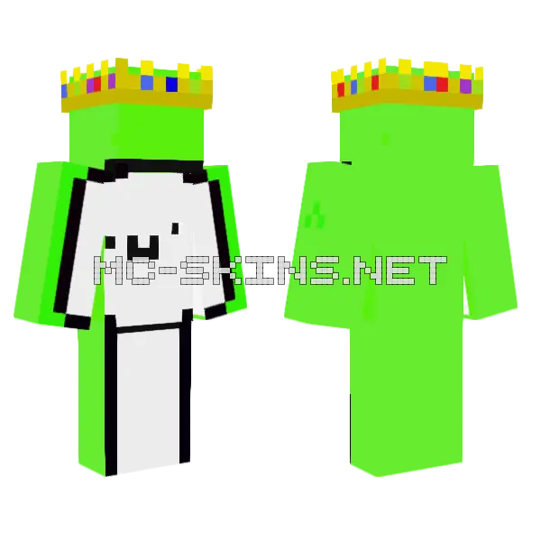 King Derp Dream Normal Minecraft skin, front and back