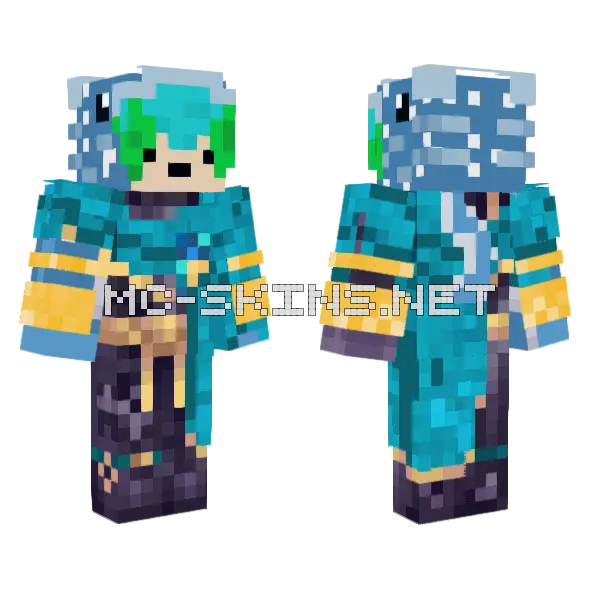 King Elote Minecraft skin, front and back