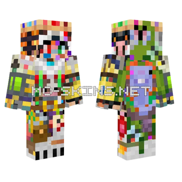 King Haru Wolf Minecraft skin, front and back