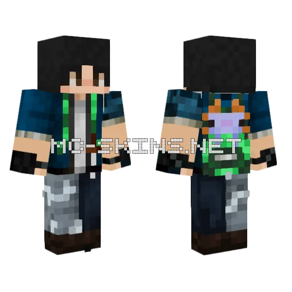 King Haru Wolf Minecraft skin, front and back
