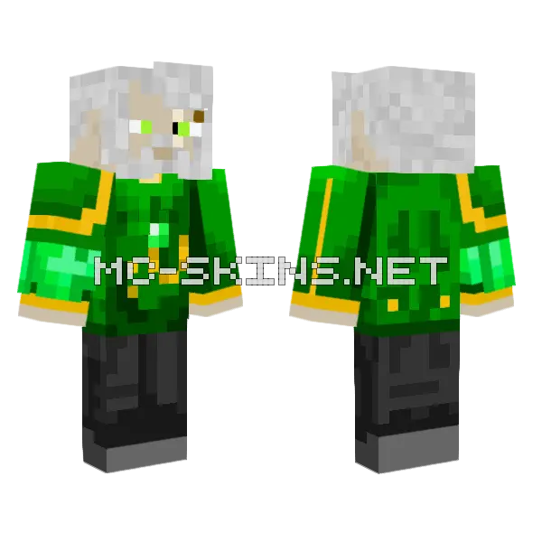 King Larry Minecraft skin, front and back